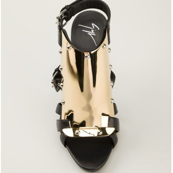 Giuseppi Zanotti Black and gold plated sandals - Picture 2 of 8